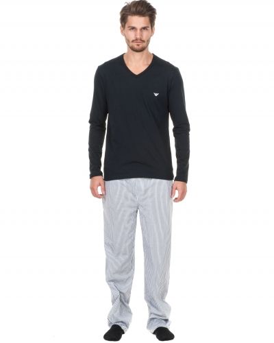 Armani Pyjamas Set 13310 White Stripe/Navy