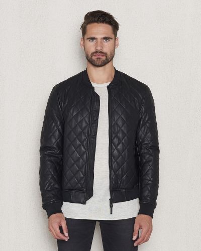 Replay Quilted Bomber Black