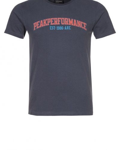 Peak Performance Peak Performance EDVIN Tshirt med tryck Blått. Traningstrojor håller hög kvalitet.