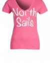 Rosa Kortärmade träningströjor Tshirt med tryck North Sails. Traningstrojor av hög kvalitet.