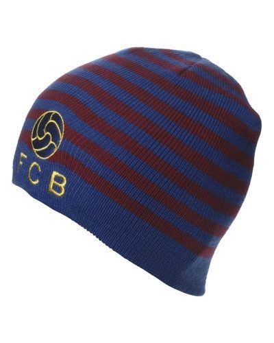 FCB stickad mössa med logo från FC Barcelona, Supportersaker