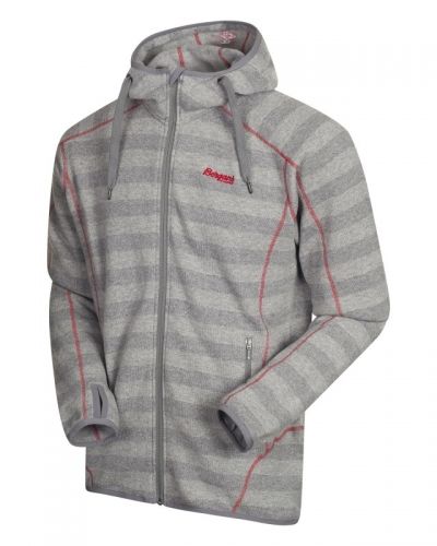 Bergans Humle Jacket M, Grey Striped/Red