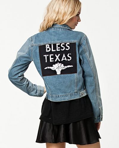 Bless Texas Two-Tone Denim Jacket Somedays Lovin jeansjacka till dam.