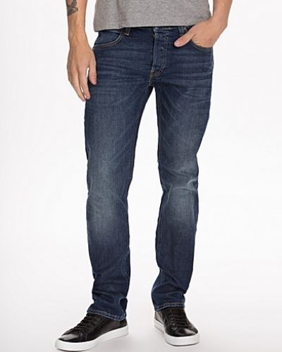 Blå straight leg jeans från Lee Jeans till herr.