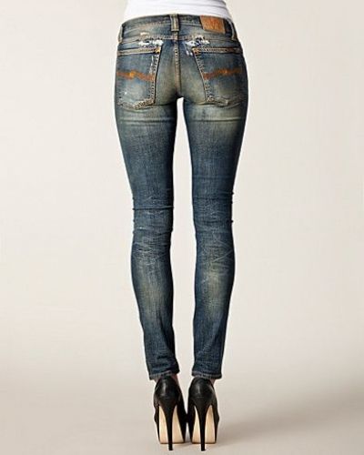 Till dam från Nudie Jeans, en blå slim fit jeans.